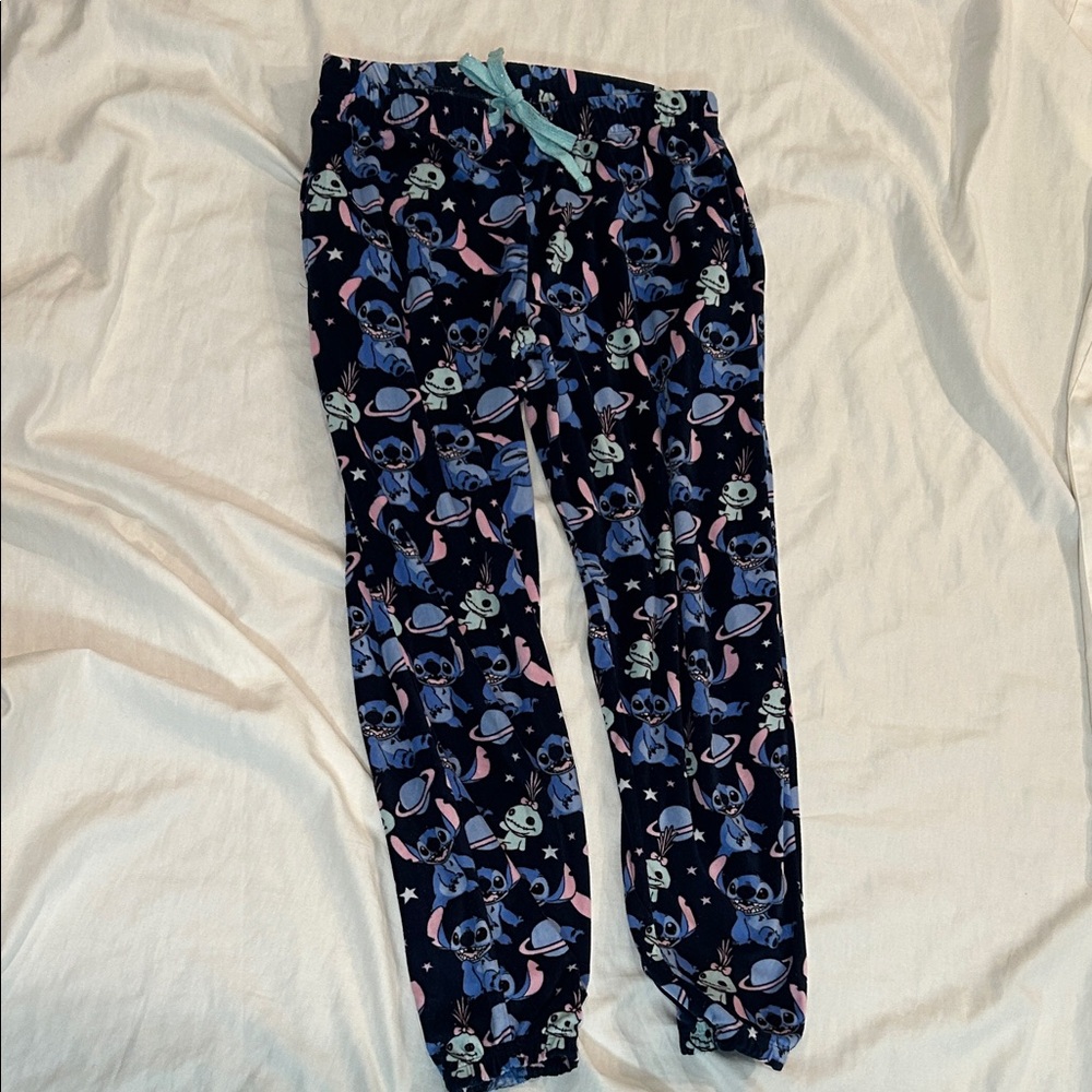 Disney Blue and Pink Stitch Pajama Pants